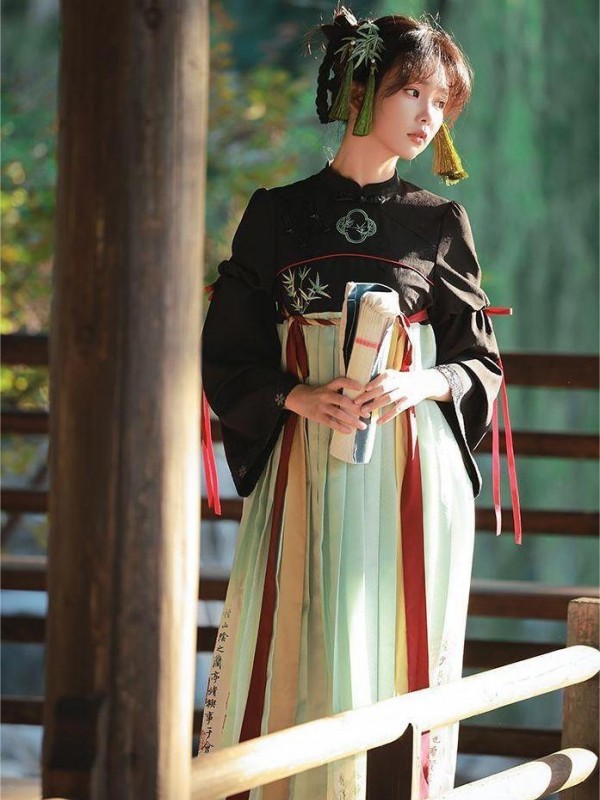 【Orchid Pavilion】~Improve Ru skirt ~Chinese style Onepiece~Embroidery and printing 【Orchid Pavilion】~Improve Ru skirt ~Chinese style Onepiece~Embroidery and printing