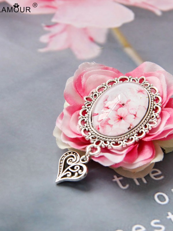 Peach Blossom Brooch