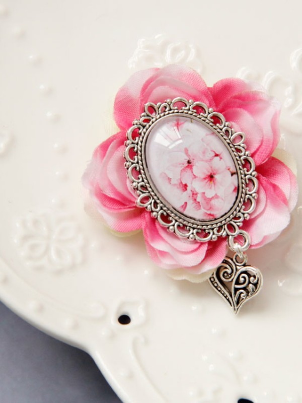 Peach Blossom Brooch