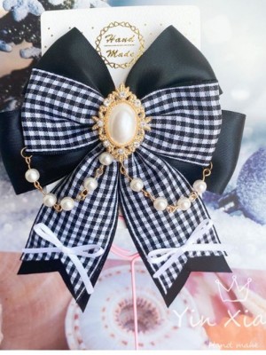 Pearl Bowknot Lolita Hair Clips