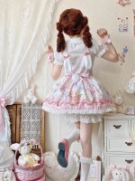 Pillow Doll Rabbit cute strap salopette