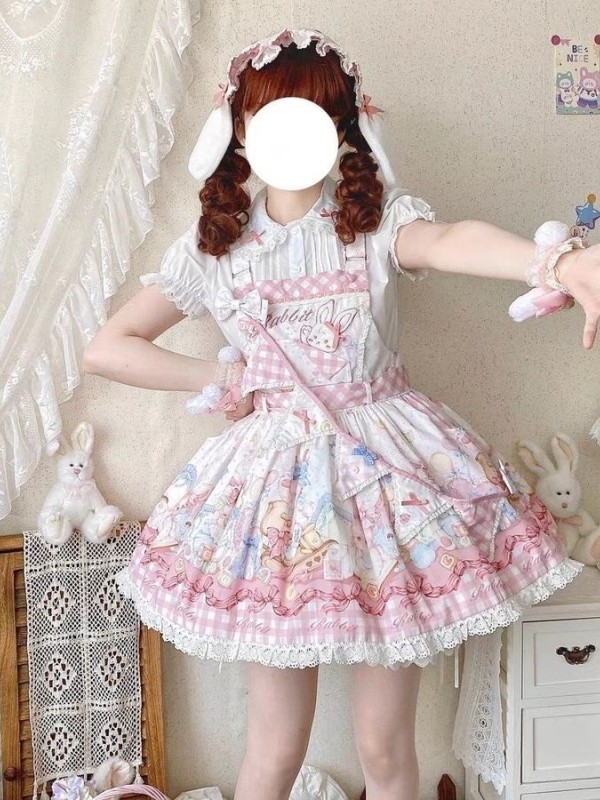 Pillow Doll Rabbit cute strap salopette Pillow Doll Rabbit cute strap salopette