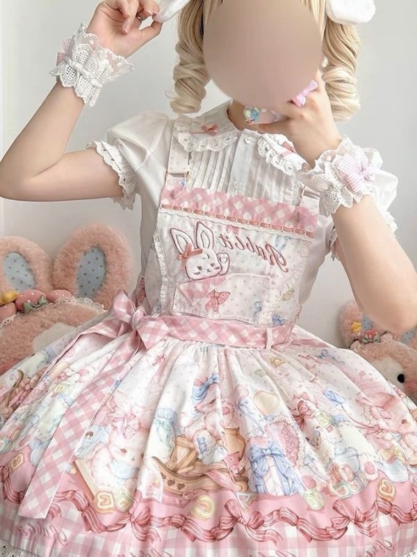 Pillow Doll Rabbit cute strap salopette Pillow Doll Rabbit cute strap salopette
