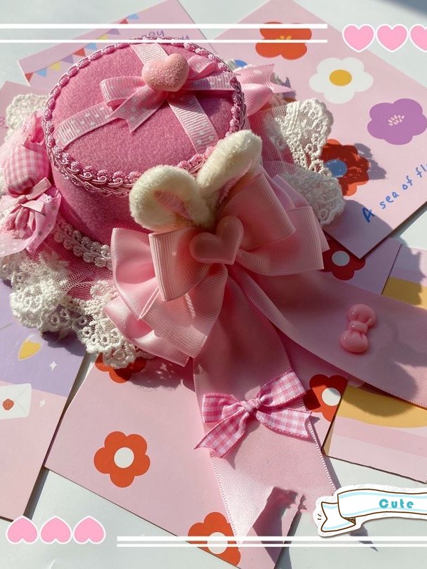 Pink 13cm Top Hat Pink 13cm Top Hat