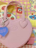 Playing with Peach Heart Handbag