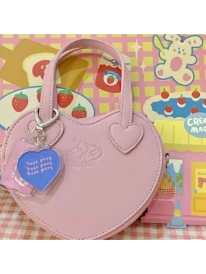 Playing with Peach Heart Handbag