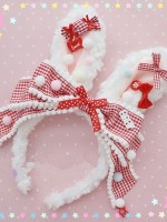 Plush Rabbit Ear Bowknot Lolita KC Plush Rabbit Ear Bowknot Lolita KC