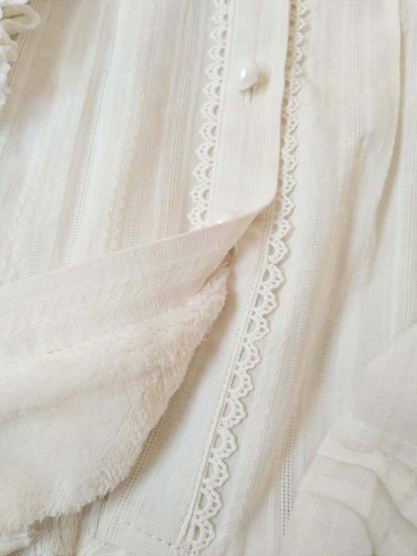 Pure Cotton Ruffled Collar Doll Blouse Pure Cotton Ruffled Collar Doll Blouse
