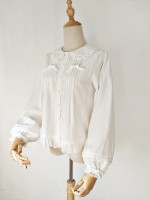 Pure Cotton Ruffled Collar Doll Blouse Pure Cotton Ruffled Collar Doll Blouse
