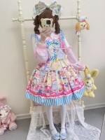 【Rabbit dessert】~lolita~Sleeveless dress~Blue&yellow 【Rabbit dessert】~lolita~Sleeveless dress~Blue&yellow