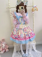 【Rabbit dessert】~lolita~Sleeveless dress~Blue&yellow 【Rabbit dessert】~lolita~Sleeveless dress~Blue&yellow