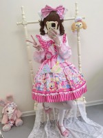 【Rabbit dessert】~lolita~Sleeveless dress~Rose pink 【Rabbit dessert】~lolita~Sleeveless dress~Rose pink