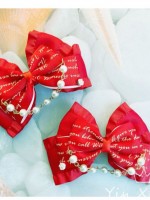 Red Bowknot Lolita Accessories