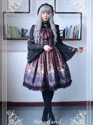 Rococo Story Retro Palace Print JSK Lolita Jumperskirt
