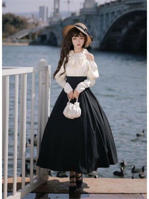 【Rome Holiday】~lolita~Long sleeve Big hemline ONE-PIECE~Spring models