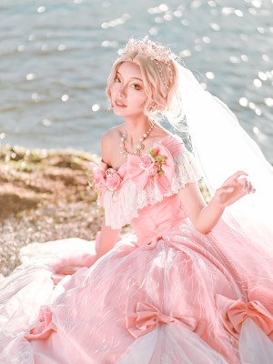 Rose Song Elegant Vintage Gown One-piece