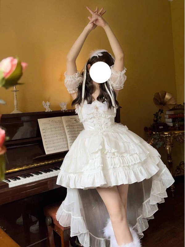 【Rose Story】~Lolita~Jumperskirt Summer dress~White 【Rose Story】~Lolita~Jumperskirt Summer dress~White