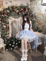【Rose Story】~Lolita~Jumperskirt Summer dress~Blue 【Rose Story】~Lolita~Jumperskirt Summer dress~Blue