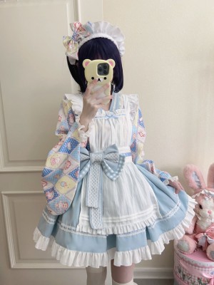 【Showa Sweet pet】~lolita~Blue dress cute
