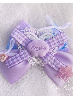 Silky Plaid Bowknot Lolita Hair Clip