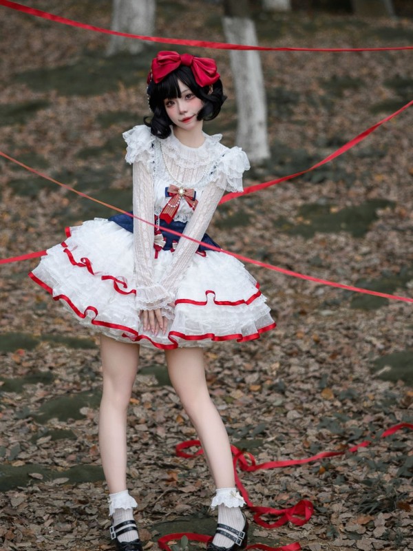 【Snow White】 ~ lolita ~ sweet cute jumperskirt 【Snow White】 ~ lolita ~ sweet cute jumperskirt