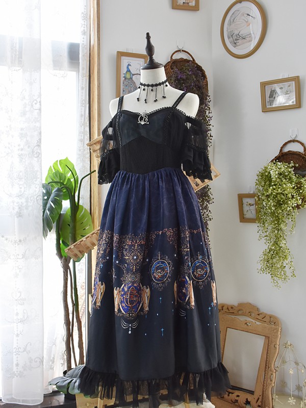 +Splendor Of Route+ Retro French Royal Count Gothic Off Shoulder One-piece 124