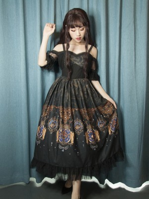 +Splendor Of Route+ Retro French Royal Count Gothic Off Shoulder One-piece 124