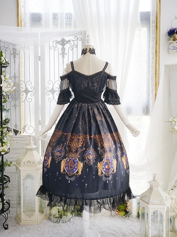 +Splendor Of Route+ Retro French Royal Count Gothic Off Shoulder One-piece 124