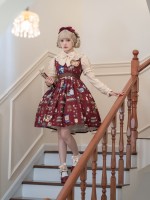 Star Warm Original Lolita Retro Chocolate JSK Star Warm Original Lolita Retro Chocolate JSK