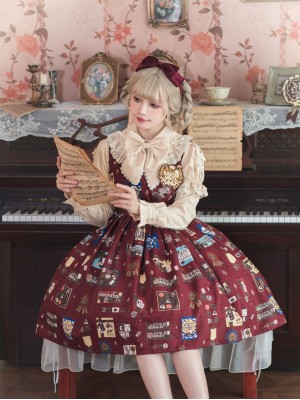 Star Warm Original Lolita Retro Chocolate JSK