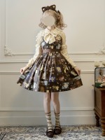 Star Warm Original Lolita Retro Chocolate JSK Star Warm Original Lolita Retro Chocolate JSK