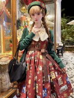 Star Warm Original Lolita Retro Chocolate JSK Star Warm Original Lolita Retro Chocolate JSK