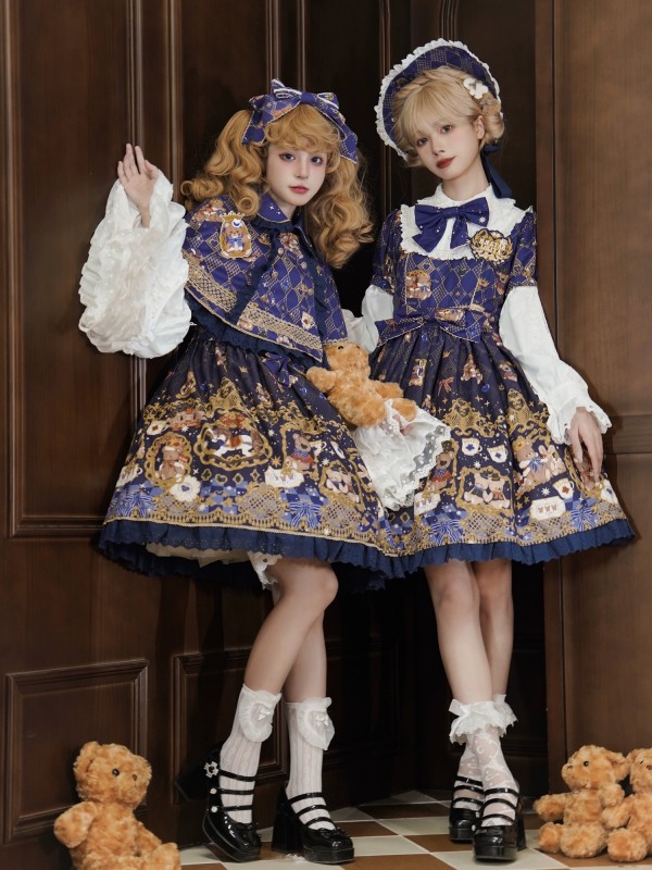 Star Warm Original Lolita Retro Lolita Short Sleeve OP Star Warm Original Lolita Retro Lolita Short Sleeve OP