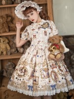Star Warm Original Lolita Retro Lolita Short Sleeve OP Star Warm Original Lolita Retro Lolita Short Sleeve OP