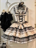 Strange Rabbit Spade Lolita Strap JSK Dress apricot Strange Rabbit Spade Lolita Strap JSK Dress apricot