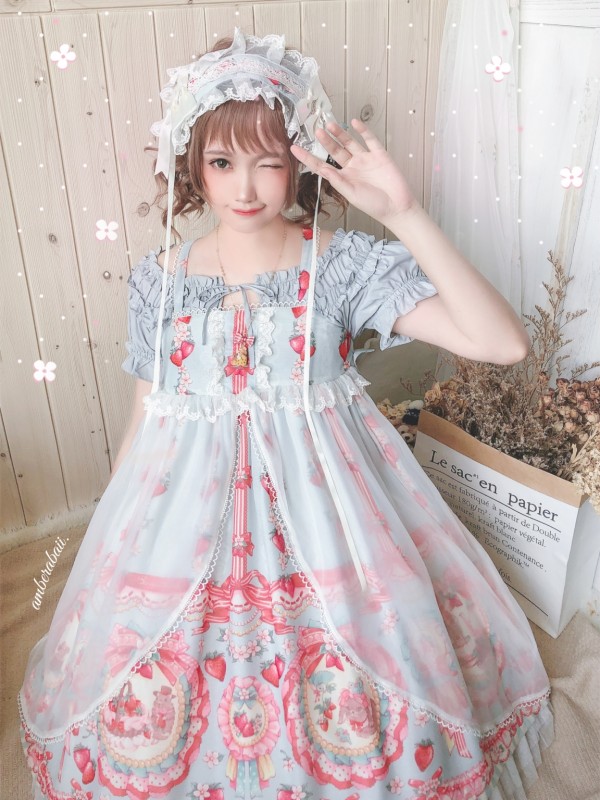 Strawberry Rabbit Breast-high Jumperskirt Strawberry Rabbit Breast-high Jumperskirt