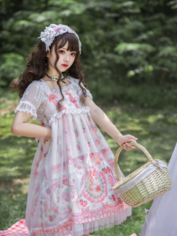 Strawberry Rabbit Breast-high Jumperskirt Strawberry Rabbit Breast-high Jumperskirt