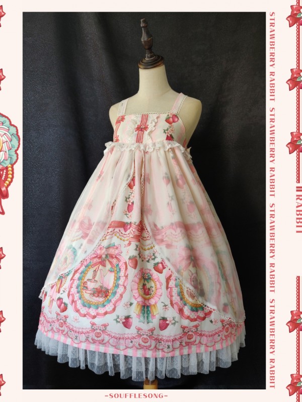 Strawberry Rabbit Breast-high Jumperskirt