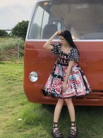 Strawberry Rabbit House sweet and cute short sleeved dress Strawberry Rabbit House sweet and cute short sleeved dress