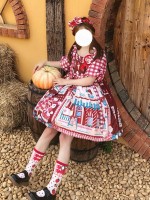 Strawberry Rabbit House sweet and cute short sleeved dress