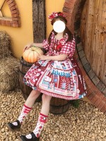 Strawberry Rabbit House sweet and cute short sleeved dress Strawberry Rabbit House sweet and cute short sleeved dress
