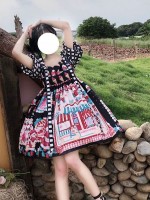 Strawberry Rabbit House sweet and cute short sleeved dress Strawberry Rabbit House sweet and cute short sleeved dress
