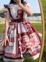 Strawberry Rabbit House sweet and cute short sleeved dress Strawberry Rabbit House sweet and cute short sleeved dress