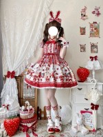 【Strawberry rabbit】~Lolita dress~Summer bubble sleeve