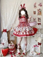 【Strawberry rabbit】~Lolita dress~Summer bubble sleeve