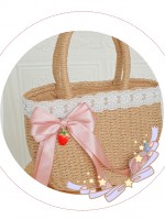 Summer Bowknot Lace Sweet Wicker Lolita Bag