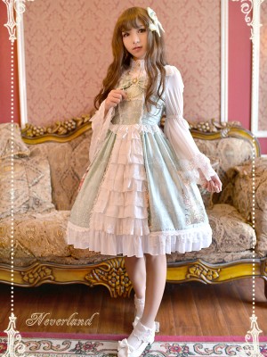 Sweet Summer Maidens Printed Ruffle Lolita Jumperskirt