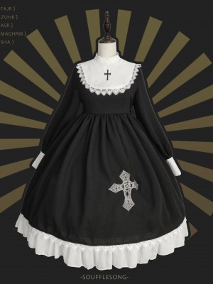 Sunday Gothic Nun Style One-piece