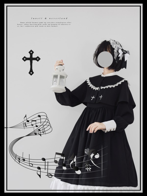 Sunday Gothic Nun Style One-piece