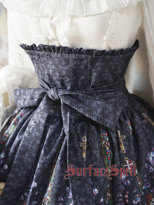 Surface Spell - Rosary High Waist Fishbone Skirt Surface Spell - Rosary High Waist Fishbone Skirt